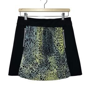 Jamie Sadock Green Leopard Print Crunchy Pull-On Golf Skort Size 10 L77906